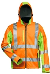 elysee® Warnschutz-Softshelljacke HOSS, Orange/Gelb 1 Stück, Größe: S