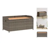 Gartentruhe Kissenbox Kissentruhe Auflagenbox HolztruheGrau 100x50x52 Cm Ratten