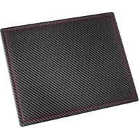 Läufer 37057 Concerto Mouse-Pad aus Leder, Echt Leder, schwarz, carbon, Ziernaht pink, Handgefertigt aus Echtleder in Deutschland, Mauspad aus Leder