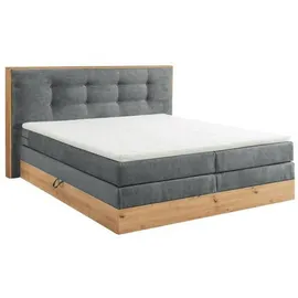 U N O Sports Boxspringbett Preston ca. 180x200 Hellgrau