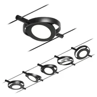 Paulmann 94418 Seil-Komplettsystem LED fest eingebaut LED Schwarz (matt),