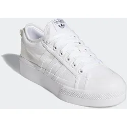 Sneaker ADIDAS ORIGINALS "NIZZA PLATFORM", Gr. 39, weiß (cloud weiß, cloud weiß, cloud weiß), Synthetik, Textil, sportlich, Schuhe