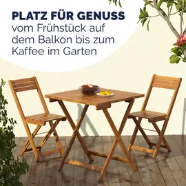 CASARIA Balkonset 3-tlg. braun klappbar