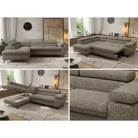MKS ECKSOFA PABLO L Grau Struktur - Links Seite