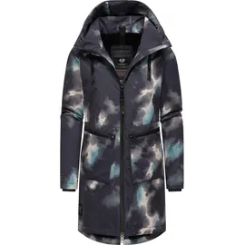 Ragwear Damen, Wintermantel Warmer Parka mit Teddyfell wasserdicht und atmungsaktiv Holstic Print YOUMODO Black Gr. M - M