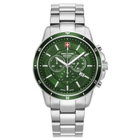 Swiss Alpine Military by Grovana Herren Analog Schweizer Quarzwerk Uhr mit Edelstahl Armband 7089.9134SAM