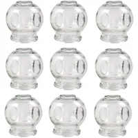 Schröpfgläser Set aus Glas, Cupping für Wellness, Vakuum Massage & kosmetische Anwendungen, Glas Schröpfset für Entspannung, Banki Schröpfen Schröpfmassage Schröpfkopf Glasschröpfen (9 Stück, 9 cm)