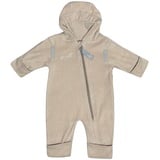 Hoppediz Overall aus Bio-Baumwolle, extra lange Beine - perfekt für die Babytrage, Umschlagbündchen an Händen und Füßen - camel 80-86