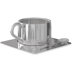 Nichba Design - Kaffeeset , Edelstahl (3-tlg.)