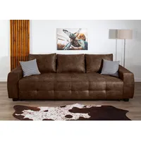 Collection AB Schlafsofa Bella, B: 241 cm, Liegefl. 142x194 cm, Bettfunktion, Bettkasten & 2 Zierkissen, Federkern braun