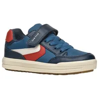 GEOX J Arzach Boy A Sneaker, Avio/Dk Red, 34