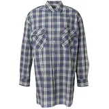 Planam Flanellhemd kariert Blau 45/46