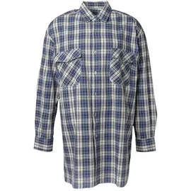 Planam Flanellhemd kariert Blau 45/46