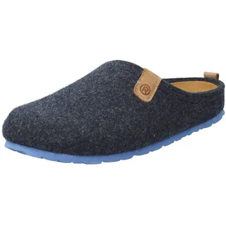 ROHDE Herren Pantoffeln Hausschuhe Softfilz Napoli-H 6900, Größe:41 EU, Farbe:Blau