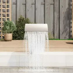vidaXL Garten-Wasserfall Pool-Fontäne Edelstahl 45x30x60 cm