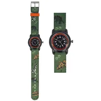 bb Klostermann Kinderuhr Dino dunkelgrün 21539 - Armbanduhr Motivuhr Quarz-Uhrwerk