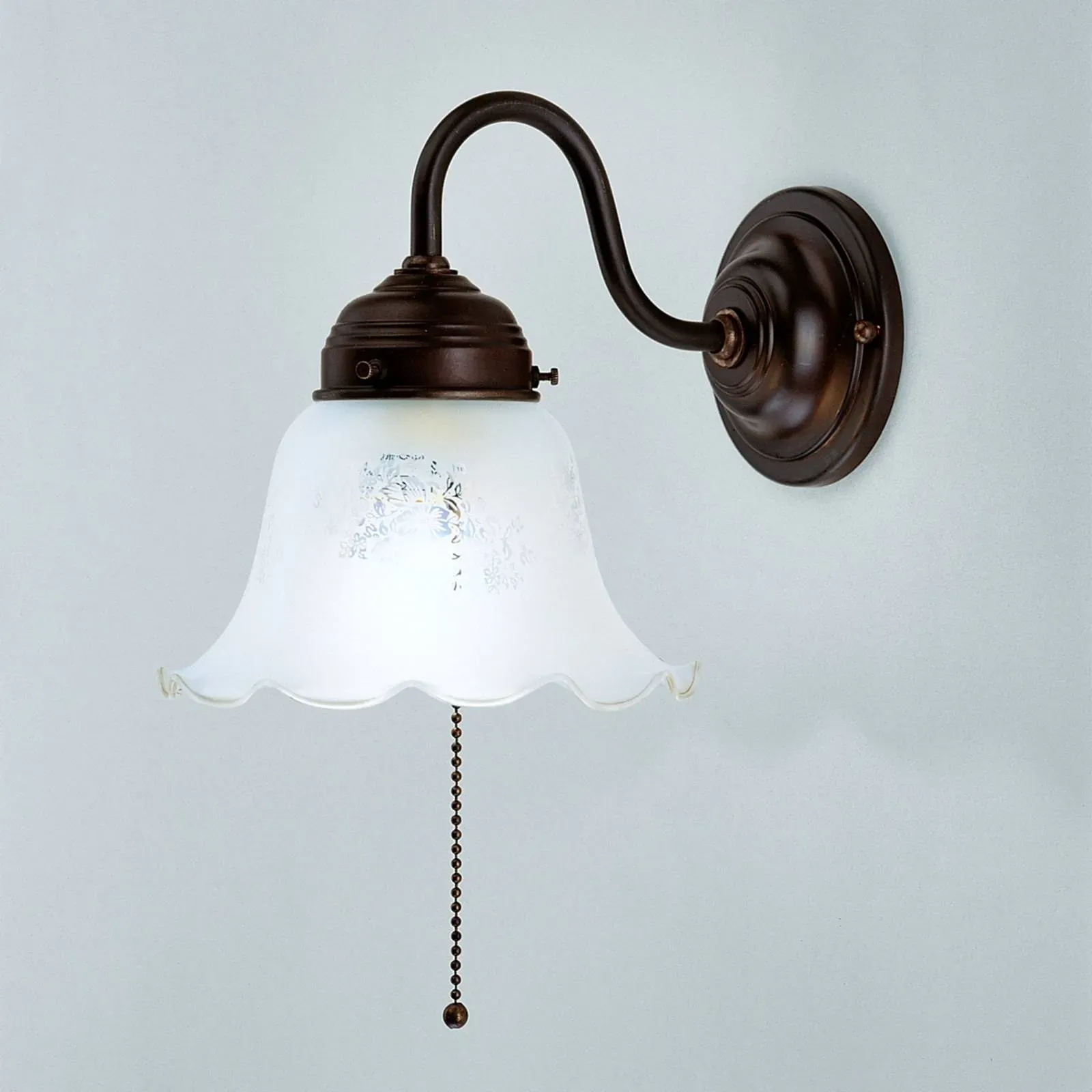 Berliner Messinglampen Wandlampe GRETCHEN, dimmbar, braun / rost, für Flurbereich, Messing, Landhaus / Rustikal, Wandleuchte, Wandlampe Innen - 17 cm - 17 cm - 18 cm