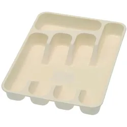 Keeeper - Besteckschale, 5 Fächer, 33,5x26,5x5cm, Farbe Creme, Kollektion Pablo