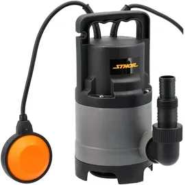 STHOR Schmutzwasser-Tauchpumpe 400W 8000 l/h mit Schwimmschalter