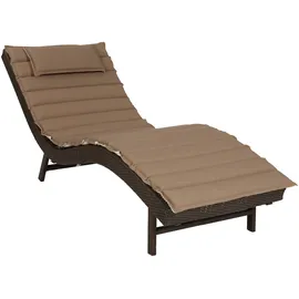Merxx Piacenza 187 x 66 x 78 cm braun klappbar