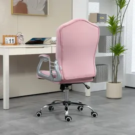 Homcom Bürostuhl Samt Rosa