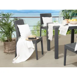 Beliani FOSSANO Gartenstuhl 60 x 60 x 89 cm grau 4 St.