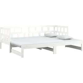 vidaXL Tagesbett Ausziehbar 90 x 200 cm weiß