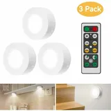 Ahlsen - LED-Schrankleuchte mit Fernbedienung, 3-teilige Schrankleuchte, LED-Schranklampe, LED-Schrank-Nachtlicht für Schlafzimmer, Kleiderschrank,