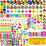 Lubibi 200 pcs Party Tasche Füllstoff Spielzeug für Kinder,Kindergeburtstag Mitgebsel Set, Kinder Give Aways,Kleinspielzeug für Pinata Füllung,Trolley,Mitbringsel Kindergeburtstag Mädchen Jungen