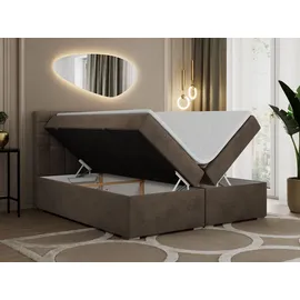 MKS Boxspringbett 160 x 200 cm H4 Braun