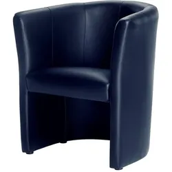 Deskin Clubsessel Kunstleder, dunkelblau Elegant, bequem und einladend 4255704320855 DESKIN