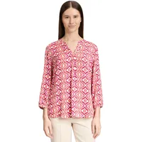 Cartoon Blusenshirt mit Muster in Pink/Apricot | Gr.: 42