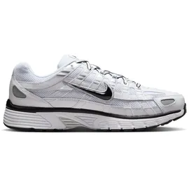Nike P-6000 Herren White/Black/Metallic Silver/Black 40