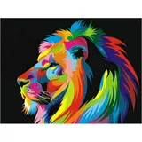 Pracht Creatives Hobby PRACHT Diamond Painting Regenbogenlöwe 30x40cm