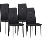 Albatros Esszimmerstuhl DIAMOND Kunstleder schwarz 4er Set