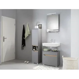 Pelipal Waschbeckenunterschrank Quickset 357 1 Auszug 60 x 53 x 33 cm Grau