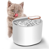 3L Katzen Trinkbrunnen, Super Silent Katzen trinkbrunnen, Eingebautes LED Licht, Aktivkohlefilter, Intelligente Pumpe, mit Filterungen für die Reinigung von Trinkwasser für Haustiere(Weiss)