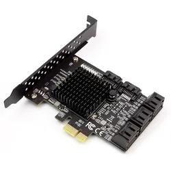 8 Port SATA PCI Express x1 Karte, Marvell 88SE9215 Chipsatz