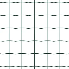vidaXL Eurozaun Grün 0,4 x 10 m PVC-beschichtetes Eisen - Grün