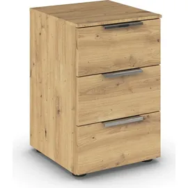 Rauch Nachtkommode RAUCH "Nachttisch Nachtschrank Nachtkonsole FLIPP", eiche artisan, B:40cm H:61cm T:42cm, Holzwerkstoff, Sideboards, mit 3 Schubladen und Soft-Close-Funktion