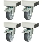 Rau Rollensatz für Serie adlatus 300+600 4 Lenkrollen