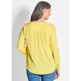 GOLDNER Elegante Viskosebluse mit V-Ausschnitt Gelb 44