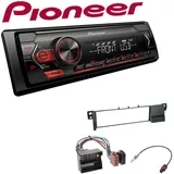 Pioneer 1-DIN Autoradio USB AUX Android Einbauset für BMW 3er 2001-2005 schwarz