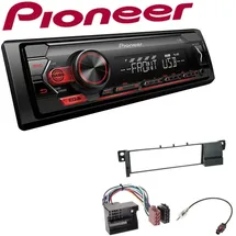 Pioneer 1-DIN Autoradio USB AUX Android Einbauset für BMW 3er 2001-2005 schwarz