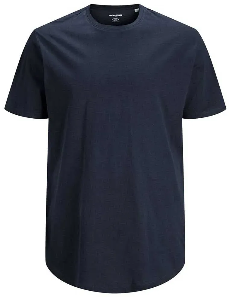 JACK & JONES Herren Rundhals T-Shirt JJENOA - Regular Fit Plussize XXL-8XL, Größe:4XL, Farbe:Navy Blazer 12184933