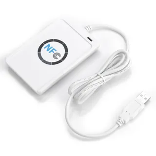 Fdit Chipkartenleser Ohne Kontakte, NFC RFID ACR122U ISO 14443A/B USB 2.0, 65 x 12,8 x 98 mm