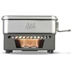 ESBIT Trocken Brennstoff Kochset Campingkocher Outdoor Kocher Topf Set Edelstahl