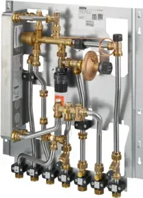 Oventrop Wohnungsstation Regudis W-HTF Leistungsb. 1, max 12 l/m., nickelgel.
