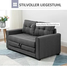 Homcom Schlafsofa 2-Sitzer mit Schlaffunktion 147,5 x 75 x 85 cm