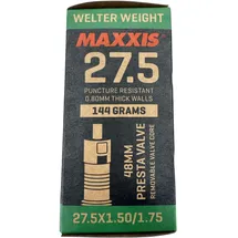 Maxxis Welter Weight Schlauch 27,5 x 1,5/1,75 Presta 48 mm schwarz